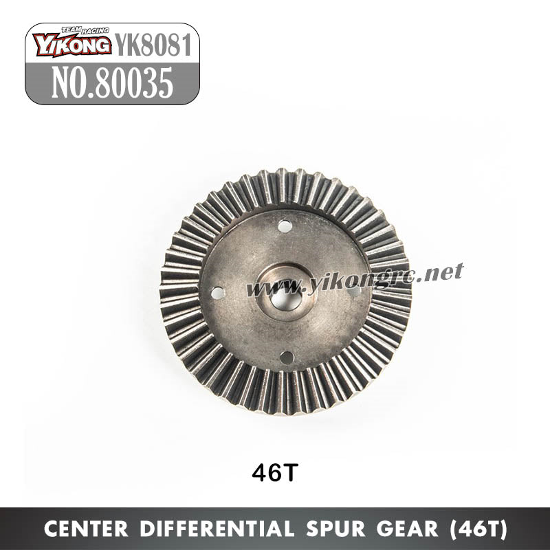 YIKONG YK8081 DF8 RC Car Parts 46T Center Differential Spur Gear 80035