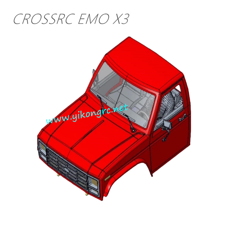 CrossRC EMO X3 Parts Complete body kit CS-97401213 Red