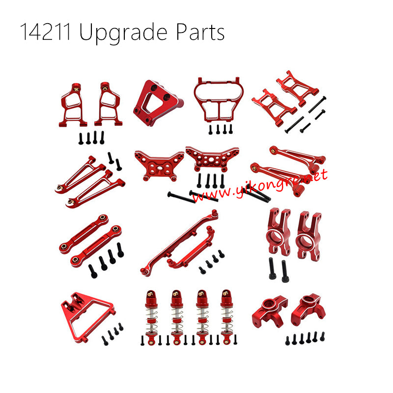 MJX Hyper Go 14211 Upgrade Parts Metal Upgrade Modification Kit red