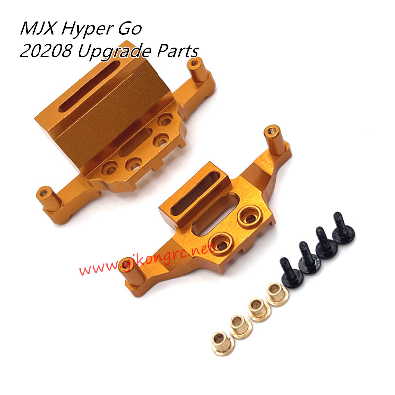 MJX Hyper Go 20208 RC Car Upgrade Parts Metal Front and Rear Shock Absorber Brackets gold