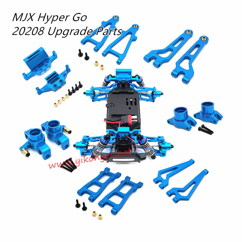 MJX Hyper Go 20208 RC Car Upgrade Parts Metal Kit blue