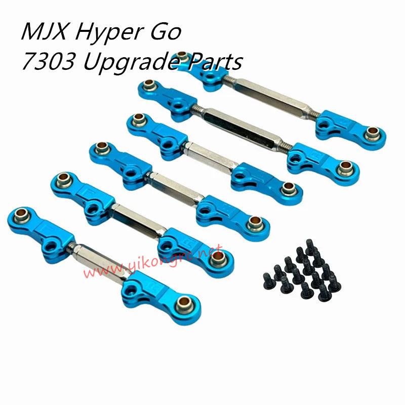 MJX Hyper Go 7303 Upgrade Parts Metal Adjustable Tie Rod Kit P73200 P73240 blue