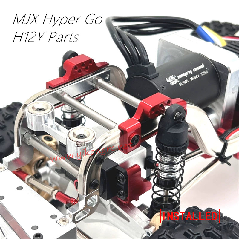 MJX Hyper Go H12Y Upgrade Parts Front and Rear Shock Absorber Brackets installed front