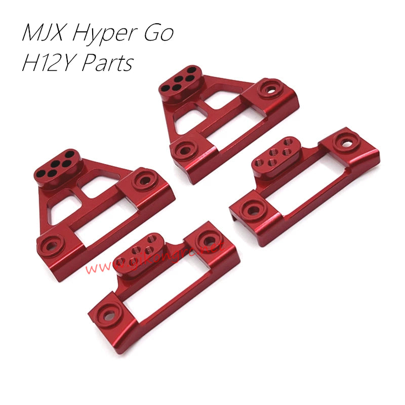 MJX Hyper Go H12Y Upgrade Parts Front and Rear Shock Absorber Brackets red