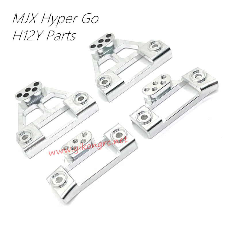 MJX Hyper Go H12Y Upgrade Parts Front and Rear Shock Absorber Brackets silver