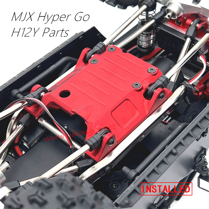 MJX Hyper Go H12Y Upgrade Parts Gearbox Base Reinforcement Part red installed