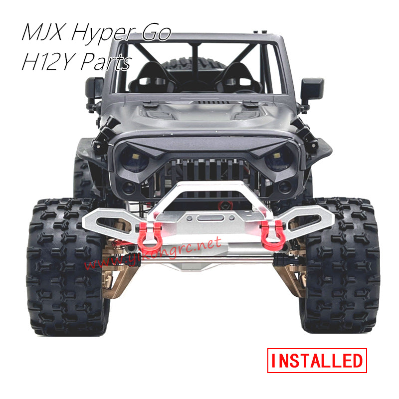 MJX Hyper Go H12Y Upgrade Parts Metal Front Bumper installed