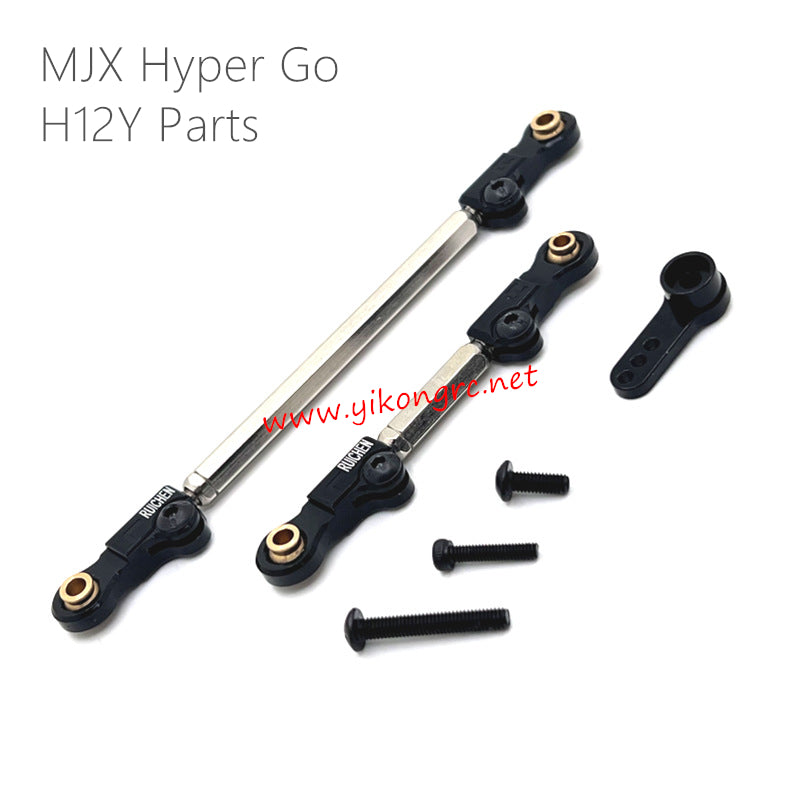 MJX Hyper Go H12Y Upgrades Front Axle Steering Linkage, Servo Linkage, Servo Arm Black