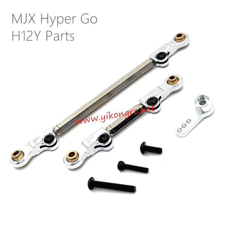 MJX Hyper Go H12Y Upgrades Front Axle Steering Linkage, Servo Linkage, Servo Arm silver