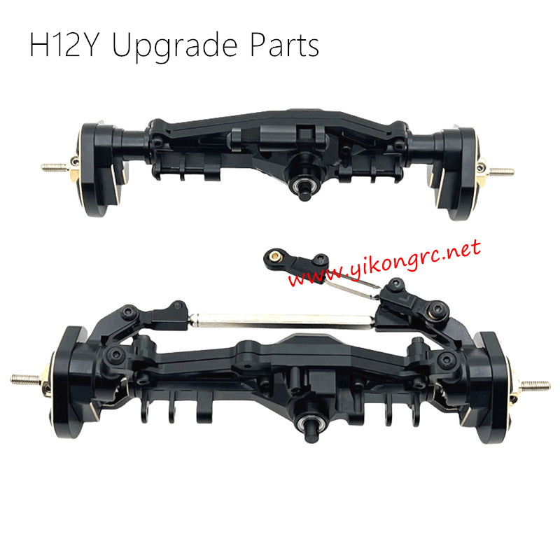 MJX Hyper Go H12Y Upgrades Front and rear axle assemblies black