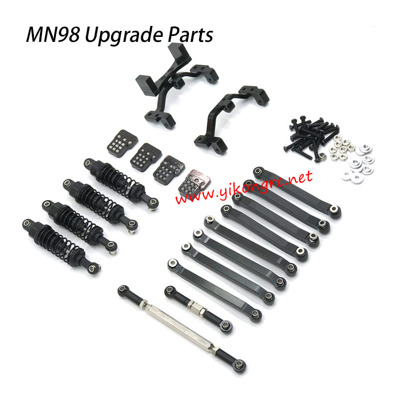 MN-RC MN98 RC Car Upgrade Parts Modified Upgrade Kit black