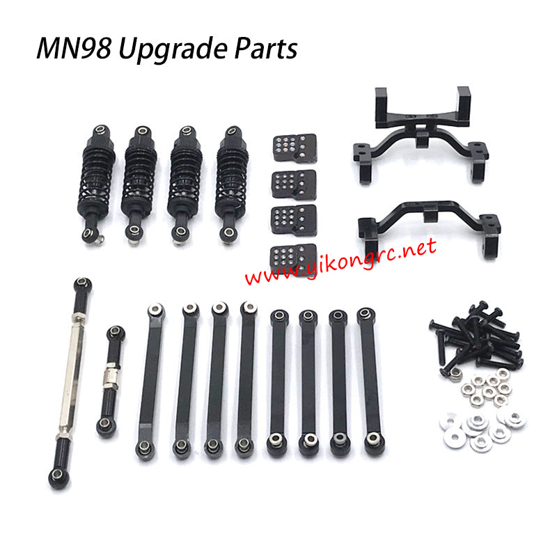 MN-RC MN98 RC Car Upgrade Parts Modified Upgrade Kit black metal