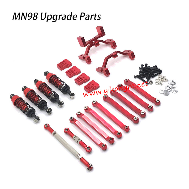 MN-RC MN98 RC Car Upgrade Parts Modified Upgrade Kit red