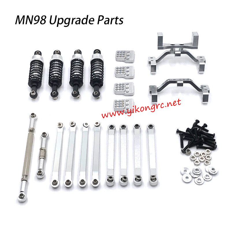 MN-RC MN98 RC Car Upgrade Parts Modified Upgrade Kit silver