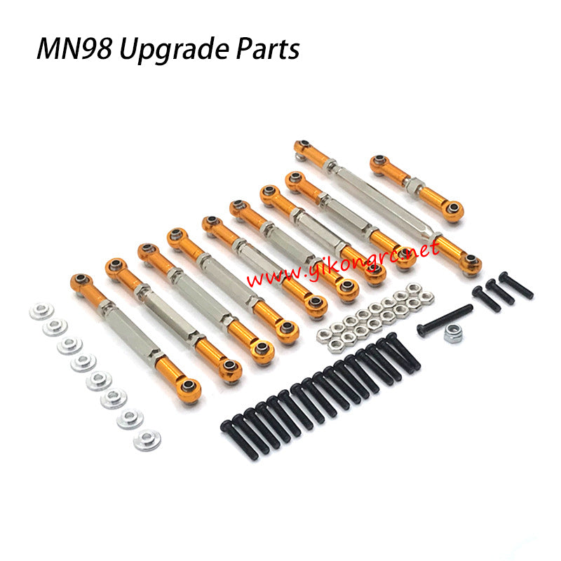MN-RC MN98 RC Truck Upgrades Adjustable Rod gold