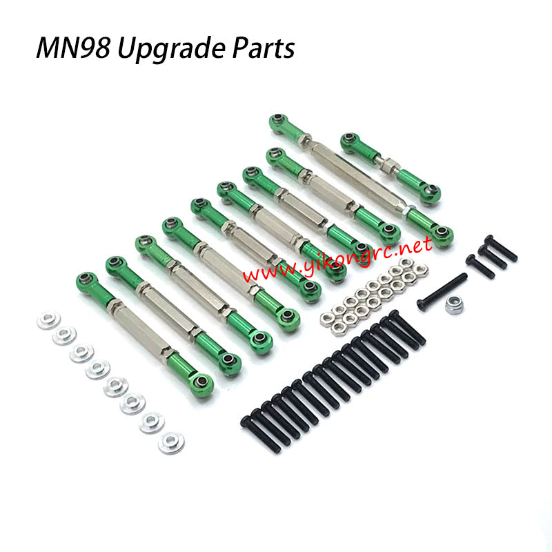 MN-RC MN98 RC Truck Upgrades Adjustable Rod green