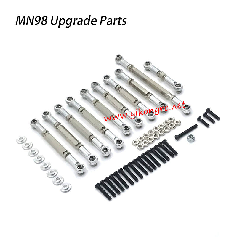 MN-RC MN98 RC Truck Upgrades Adjustable Rod silver