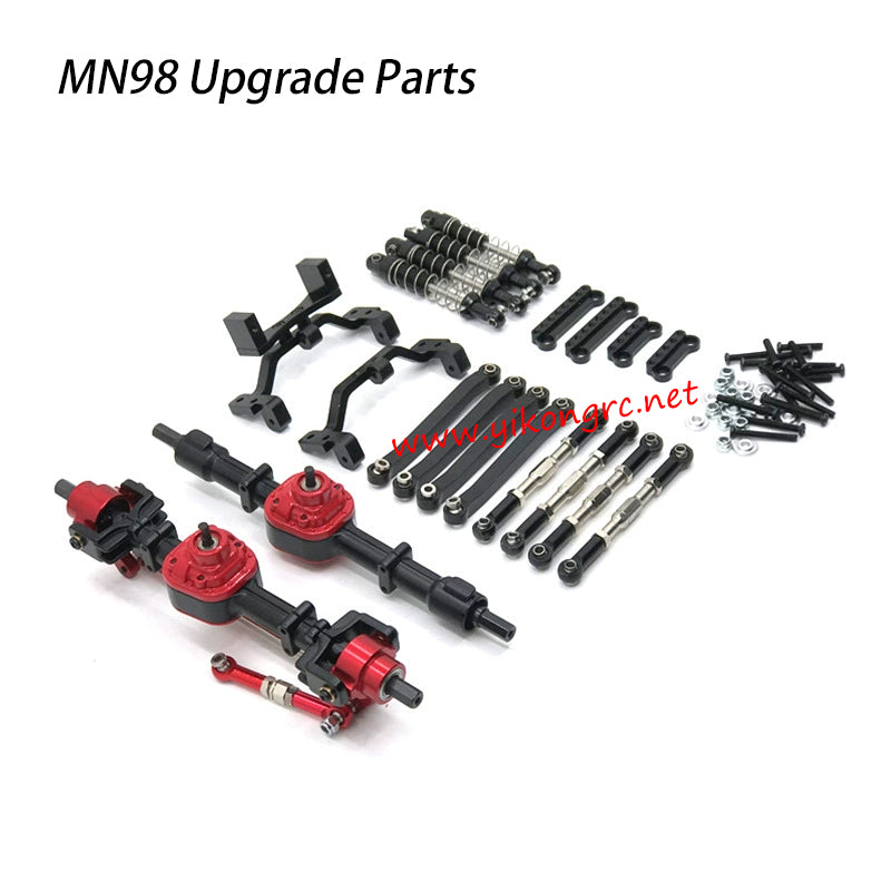 MN-RC MN98 RC Truck Upgrades Metal F/R Axle Tie Rod Shock Absorber black