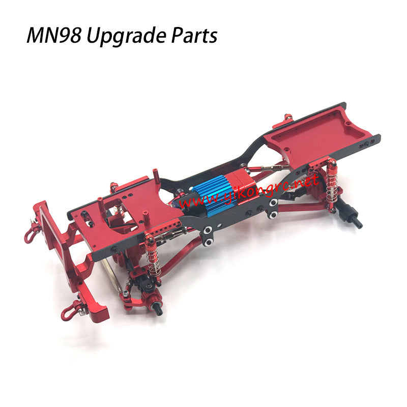 MN-RC MN98 RC Truck Upgrades Model Chassis red