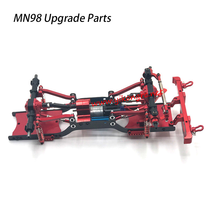 MN-RC MN98 RC Truck Upgrades Model Chassis red metal