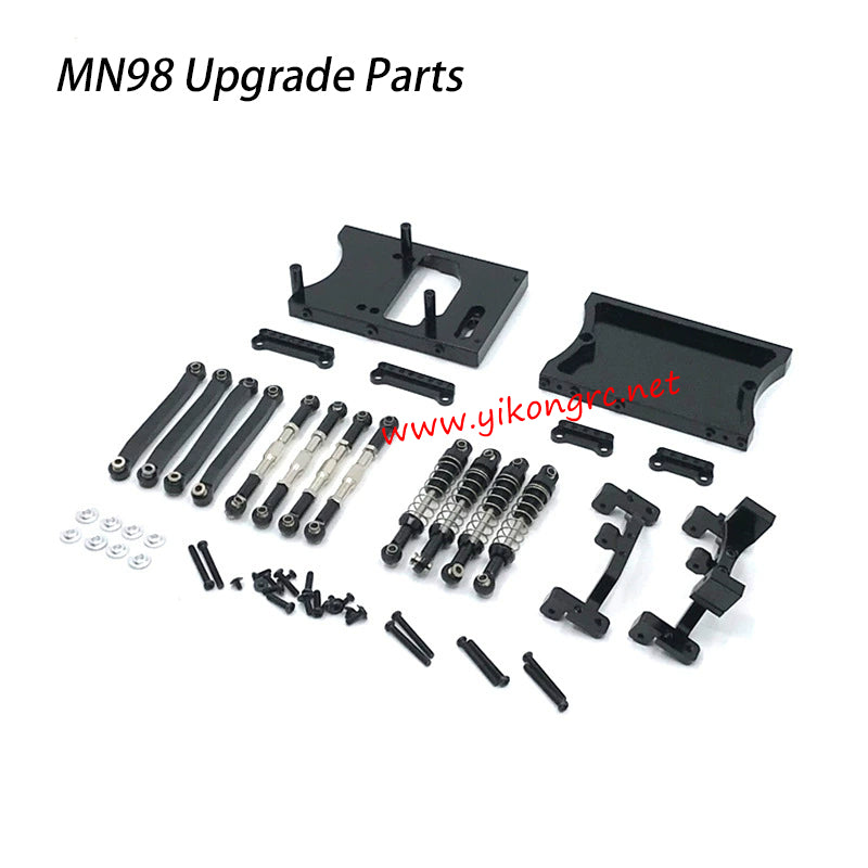 MN Model MN-98 Upgrades Servo Compartment Shock Absorber Kit black metal