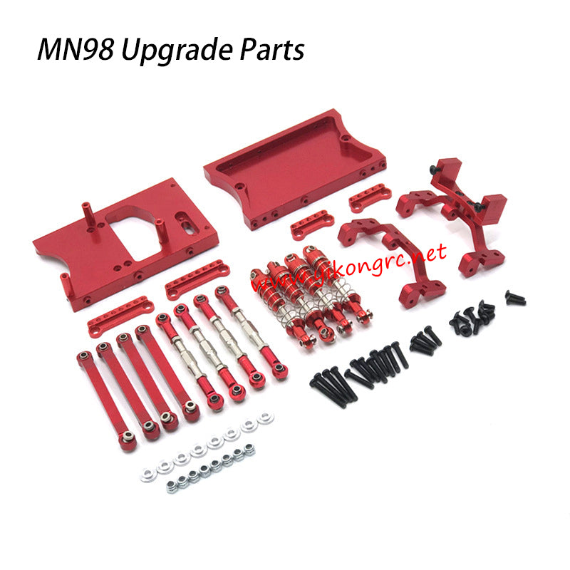 MN Model MN-98 Upgrades Servo Compartment Shock Absorber Kit red