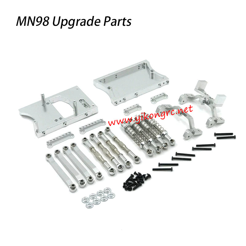 MN Model MN-98 Upgrades Servo Compartment Shock Absorber Kit silver