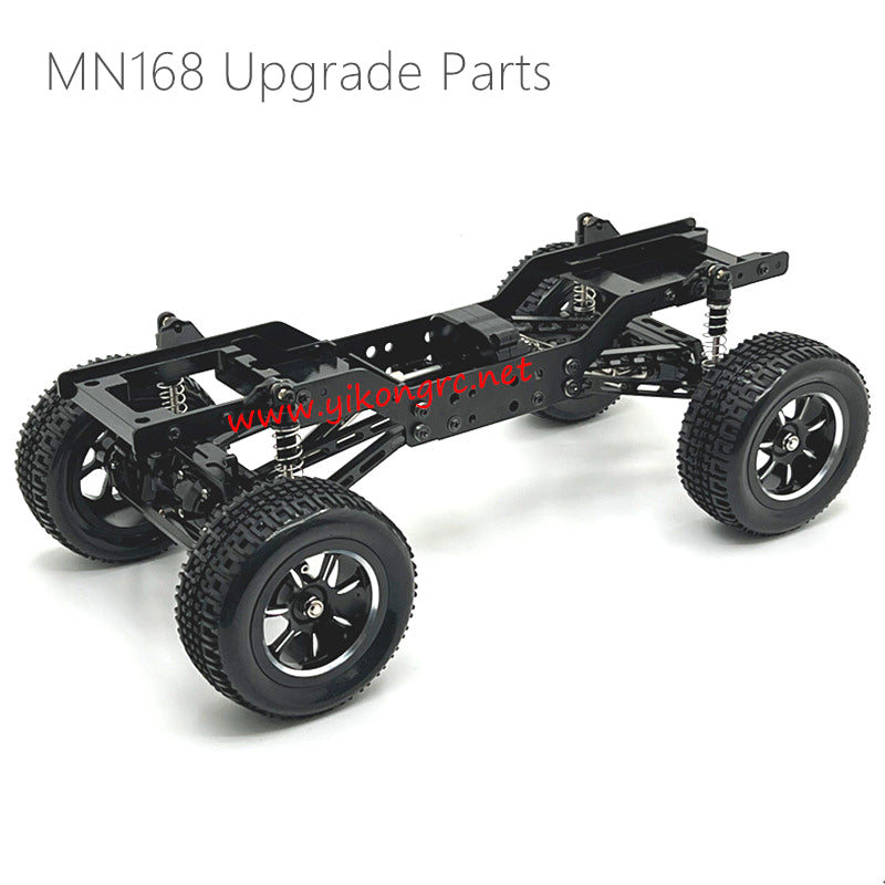 MN Model MN168 Upgrade Parts Front and Rear Door Axles Frame Chassis Black
