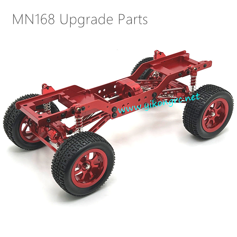 MN Model MN168 Upgrade Parts Front and Rear Door Axles Frame Chassis Red