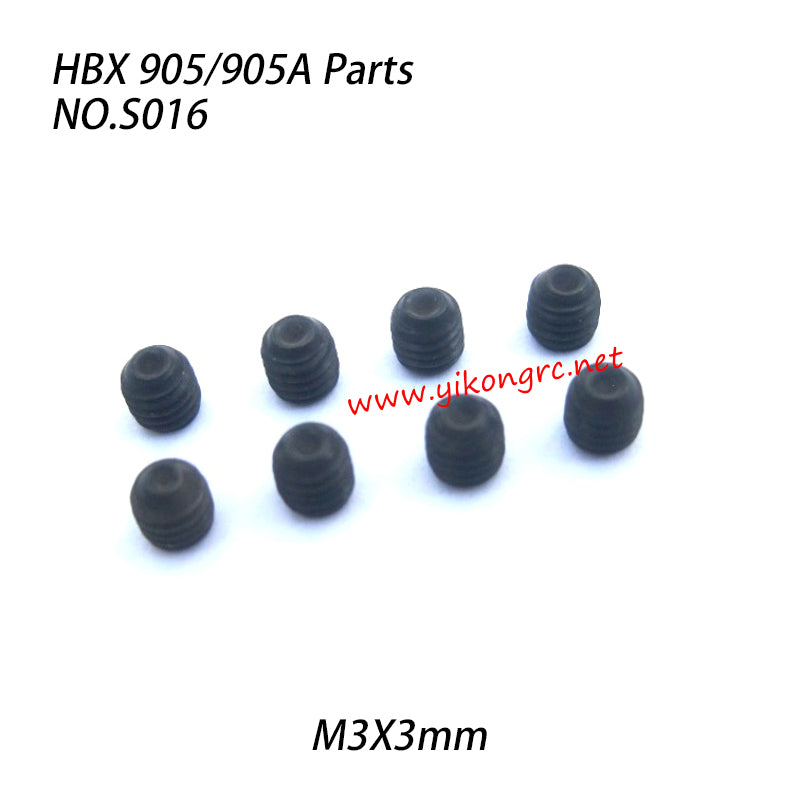 NO.S016 Grub Screw (M3X3mm) Parts For HAIBOXING 905A 905 RC Truck