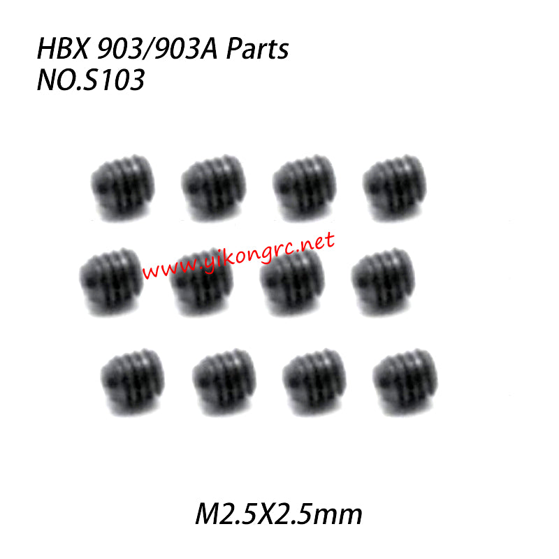 NO.S103 Set Screw M2.5X2.5mm Parts For HAIBOXING 903 903A RC Truck