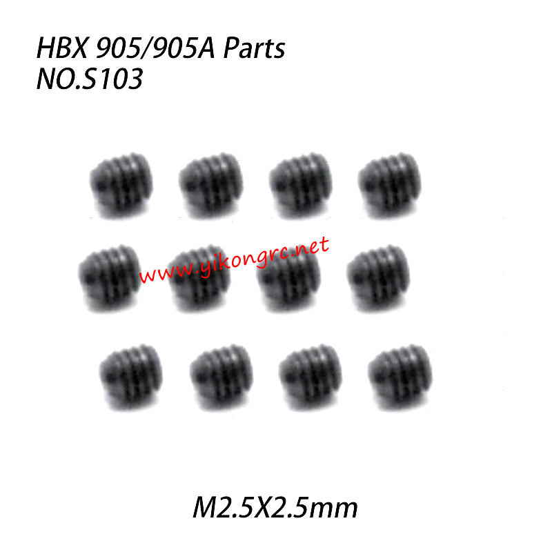 NO.S103 Set Screw (M2.5X2.5mm) Parts For HAIBOXING 905A 905 RC Truck