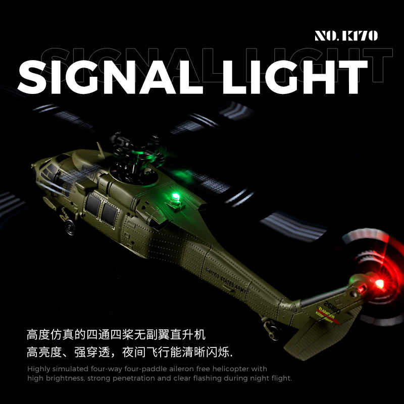 WLTOYS K170 UH-60L Blackhawk 2.4G RC Helicopter RTF