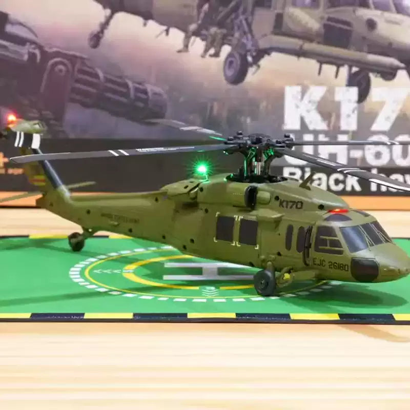 WLTOYS K170 UH-60L Blackhawk Brushless Motor RC Helicopter RTF stop