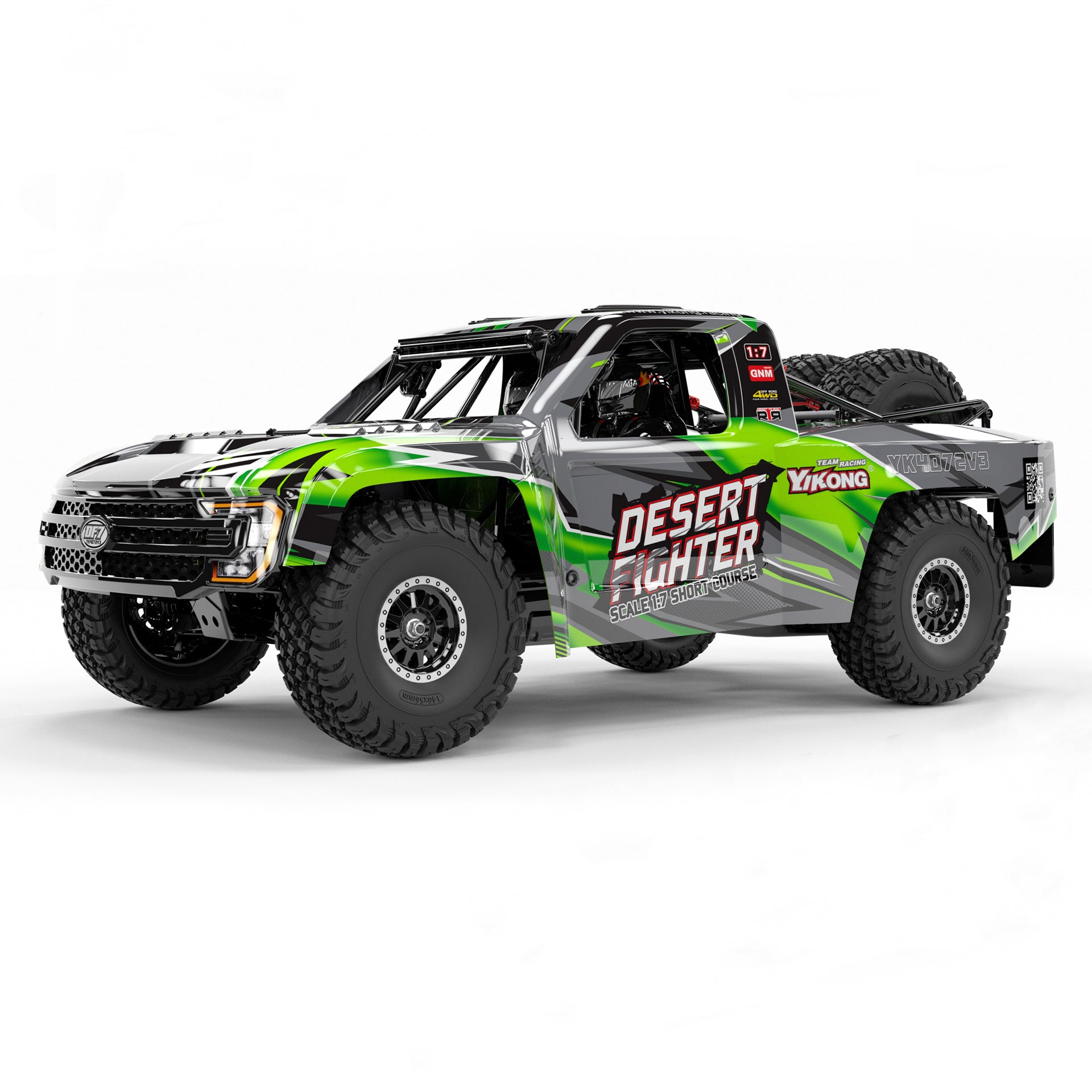 YIKONG YK4072 DF7 V3 1/7 Short-course RC Truck green