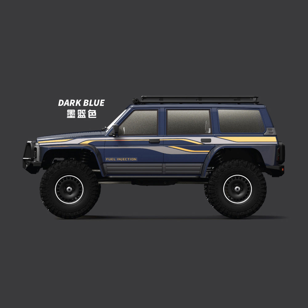 YIKONG YK4107 1/10 4WD Tank turn RC Crawler blue lateral