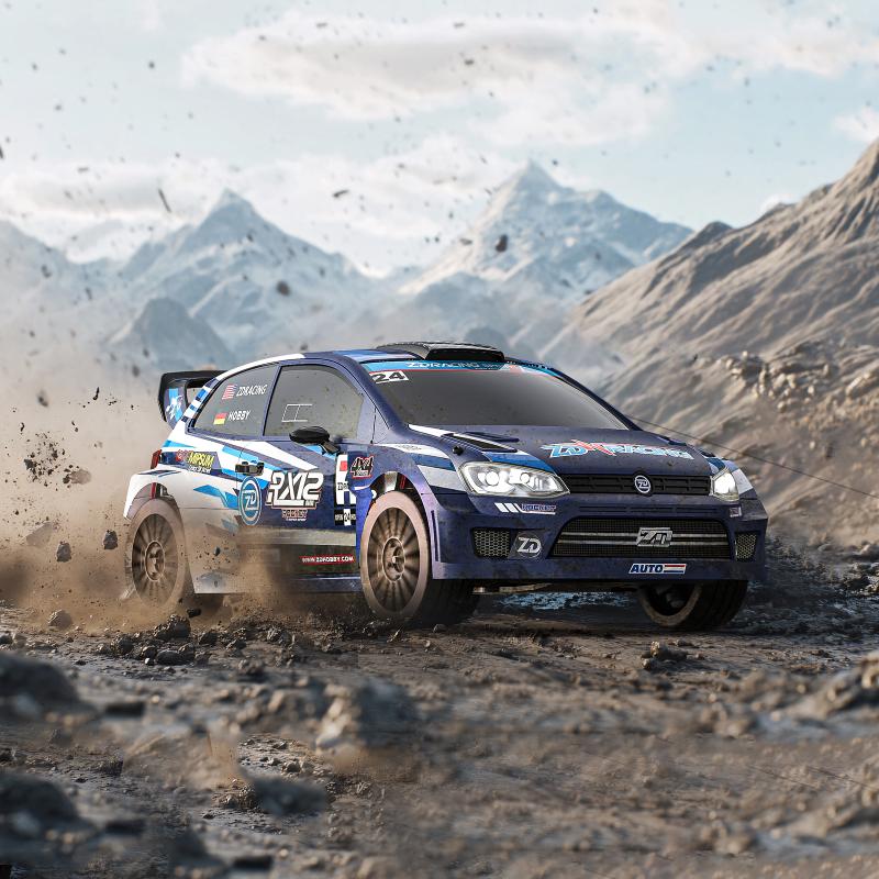 ZDRACING RX12 1/12 4WD Brushless Rally RC Car blue