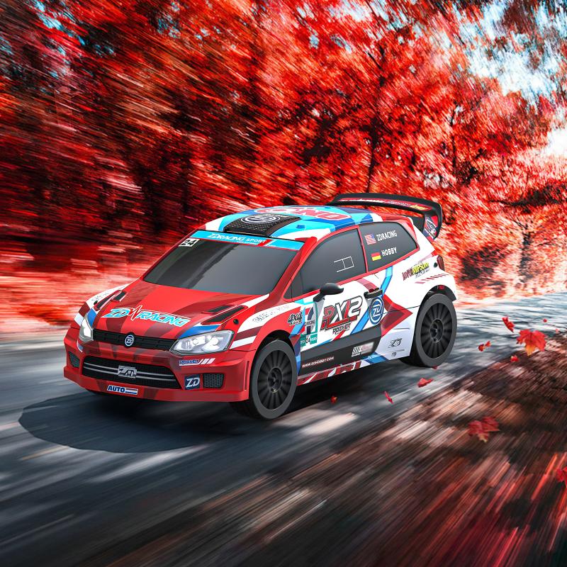 ZDRACING RX12 1/12 4WD Brushless Rally RC Car red