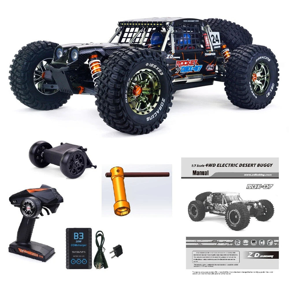 ZD Racing DBX-07 1/7 4WD Off-Road Desert RC Car BLACK RTR