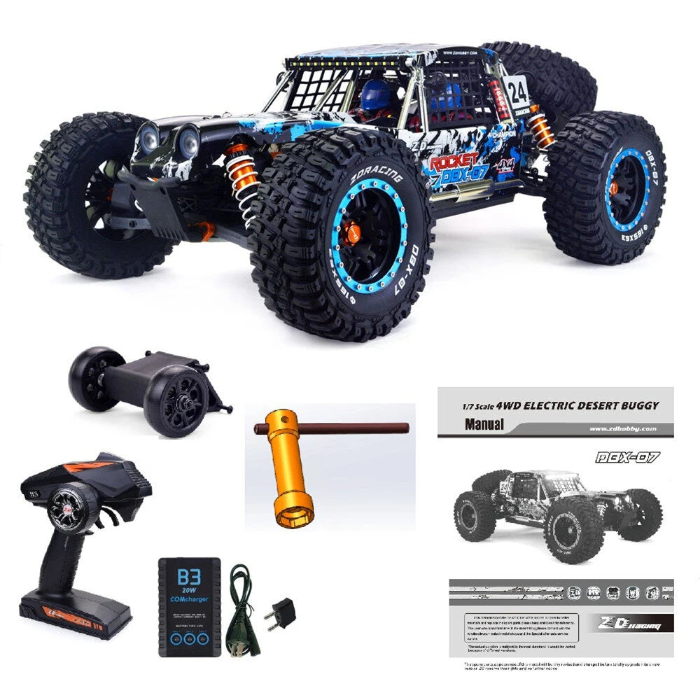 ZD Racing DBX-07 1/7 4WD Off-Road Desert RC Car BLUE RTR