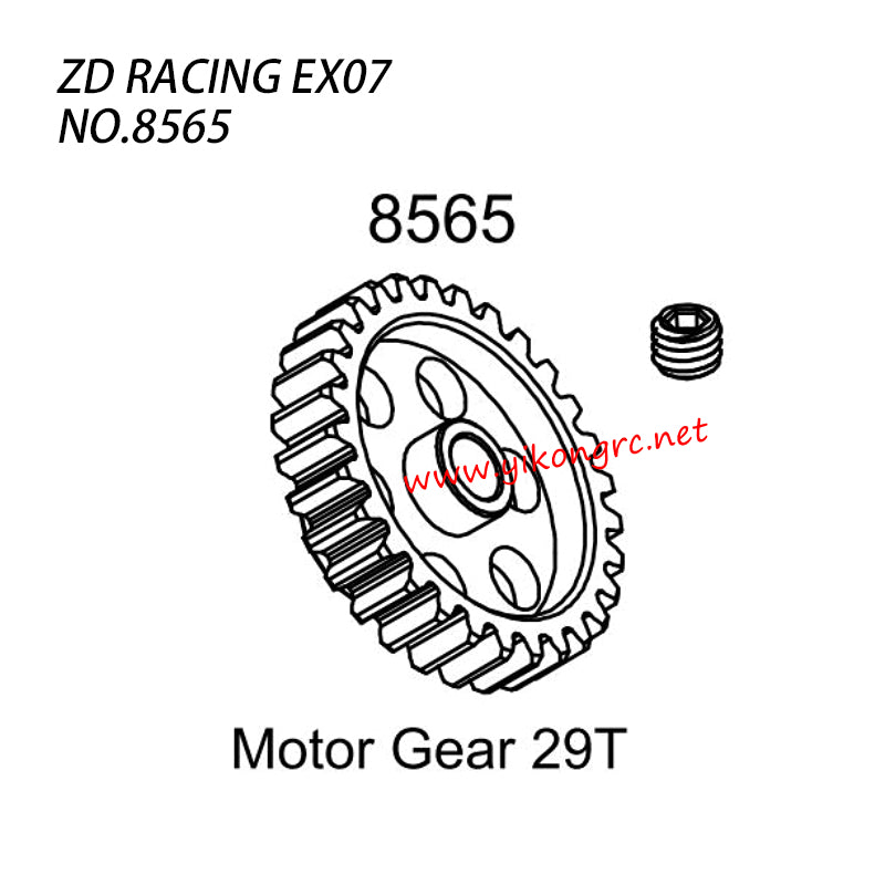 ZD Racing EX07 RC Truck Parts Motor Gear 29t 8565