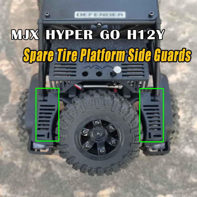 MJX Hyper Go H12Y RC Car Upgrade Parts — Spare Tire Platform Side Guards