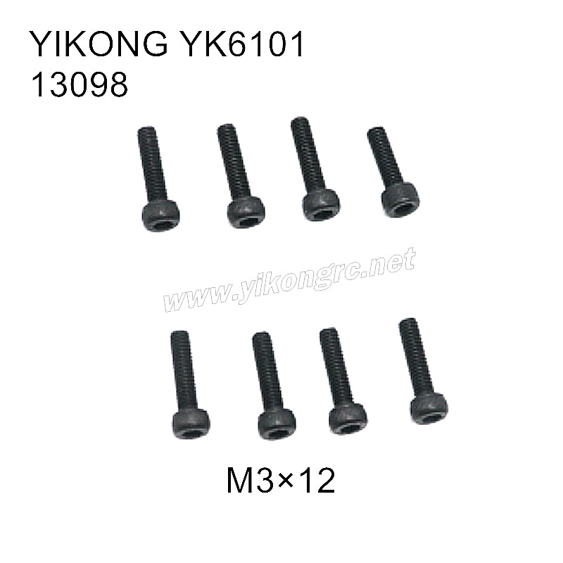 YIKONG YK6101 Parts cap head screws M3x12 13098