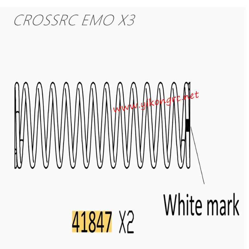 CrossRC EMO X3 Parts Rear shock absorber spring CS-97401196