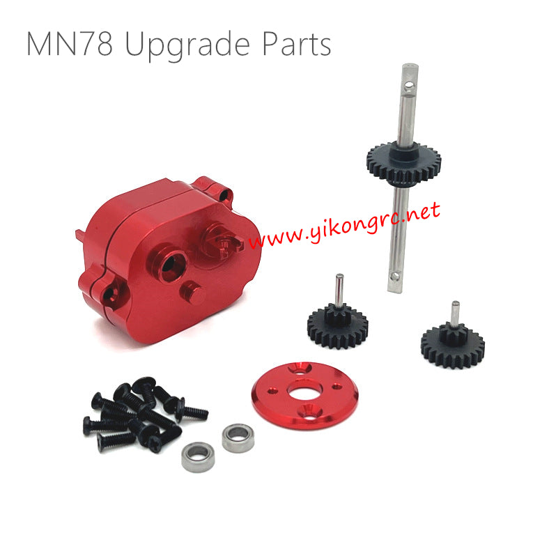 MN Model MN78 Upgrade Parts Middle Gearbox , Motor Holder and Gear red