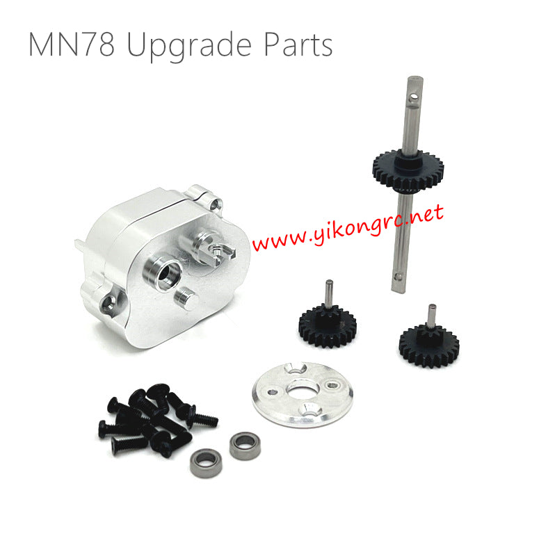 MN Model MN78 Upgrade Parts Middle Gearbox , Motor Holder and Gear silver