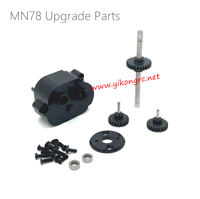 MN Model MN78 Upgrade Parts Middle Gearbox , Motor Holder and Gear black