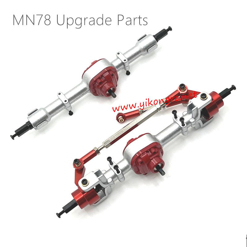 MN Model MN78 Upgrade Parts Front and Rear Axle Assembly red
