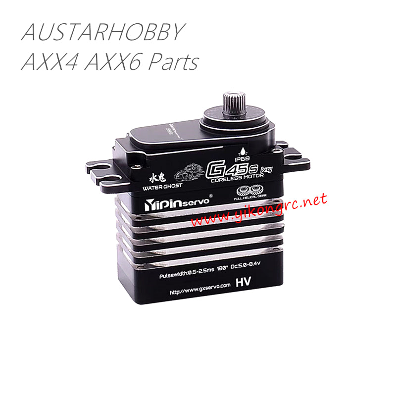 AUSTARHOBBY AXX4 AXX6 Parts Black full metal waterproof dive 45kg servo