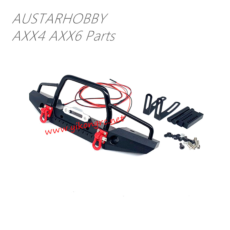 AUSTARHOBBY AXX4 AXX6 Parts Black metal front bar - with lights